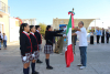 Autoridades Municipales y estudiantes conmemoran el Día de la Bandera con un acto cívico.