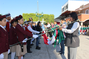 Realizan Acto Solemne de “Incineración y Abanderamiento” en Zapotiltic.