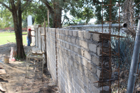 Realizan Muro Perimetral en Sec. “ José Clemente Orozco ” de Huescalapa.